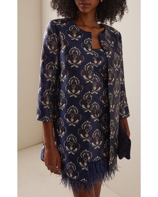 Cara Cara Blue Donna Jacquard Jacket