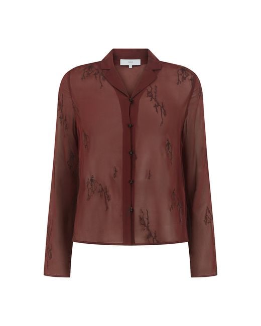 Harris Tapper Brown Iris Silk Shirt
