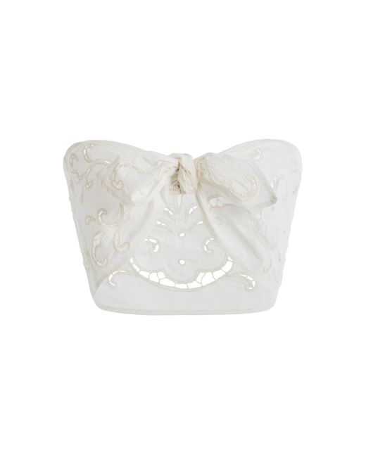 All That Remains White Marcie Cotton Wrap Top