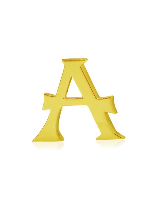 Ashna Mehta Yellow Alphabet 'A' 18K Bag Charm