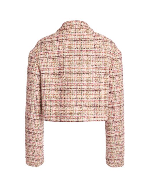 Valentino Garavani Pink Cropped Tweed Jacket