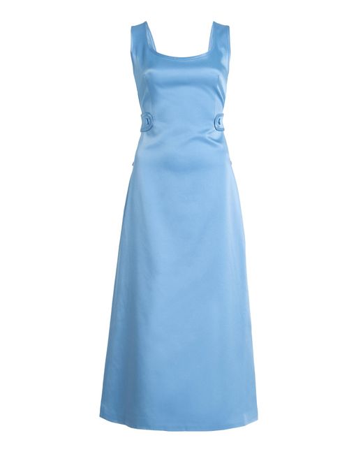 Alexis Blue Briette Satin Maxi Dress
