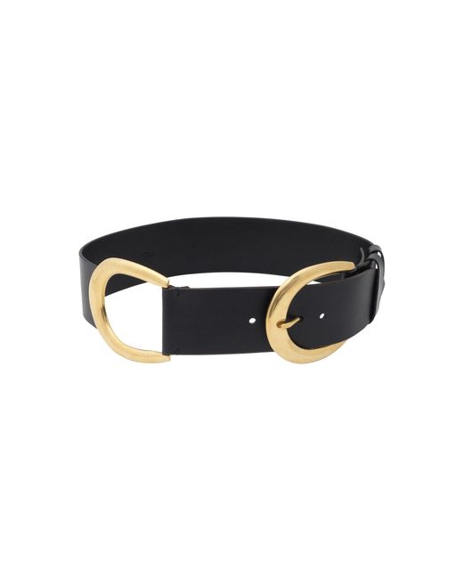 Chloé Black Anita Double Buckle Leather Belt