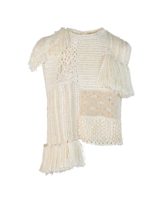 Heirlome White Quinn Knit Silk Top