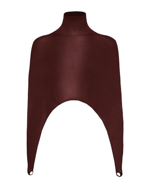 Alaïa Brown Second-Skin Silk-Blend Tension Top