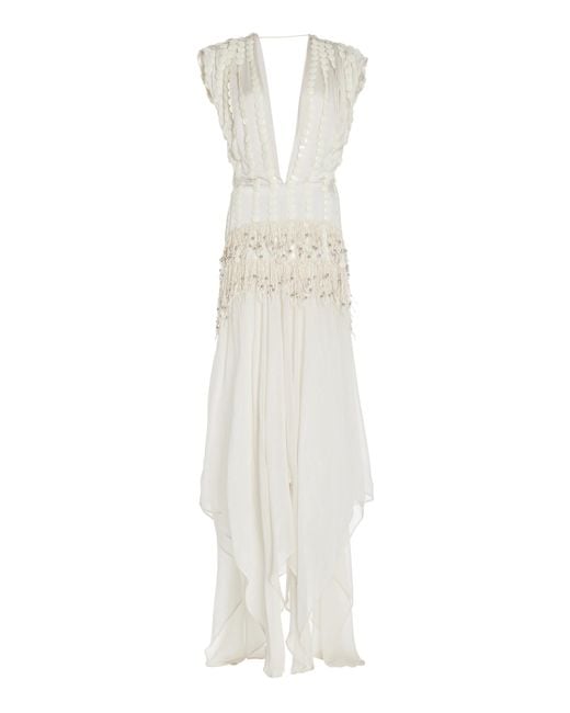 DIOTIMA White Mona Studded Satin Dress