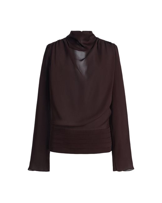 Kallmeyer Purple Thea Cummerbund Silk Charmeuse Top