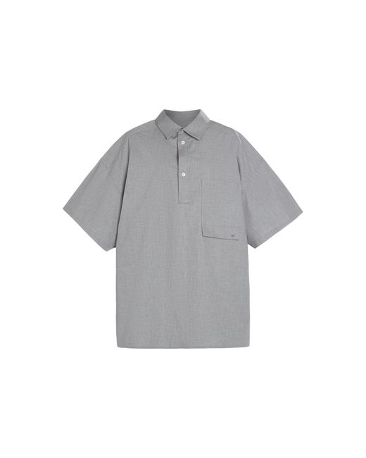 DARKPARK Gray Alec Oversized Cotton Polo Shirt