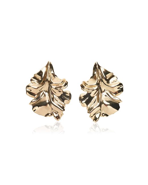 Carolina Herrera Metallic Petal Earrings