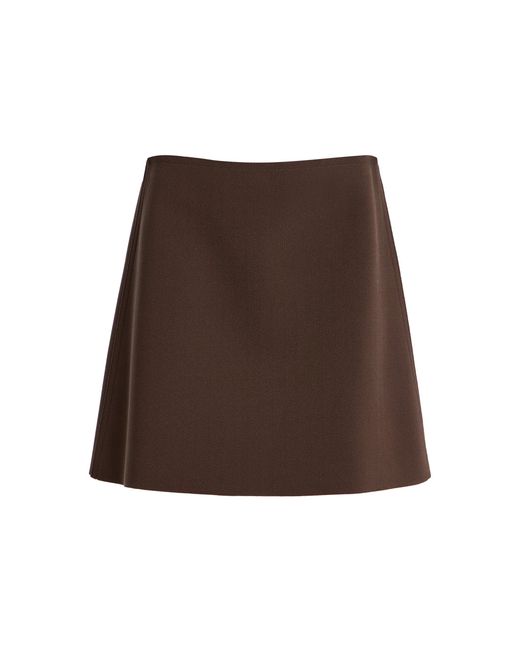 Birrot Brown Exclusive Lay3 Crepe Mini Skirt