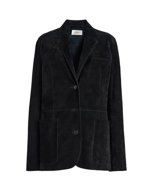 The Row Black Kadie Suede Jacket