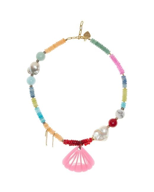 Joie Multicolor Mermaid-Stone Necklace