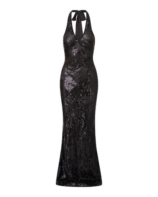 LoveShackFancy Black Cherlyn Sequined Maxi Dress