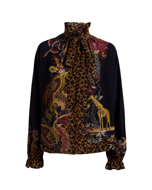 Etro Brown Printed Blouse
