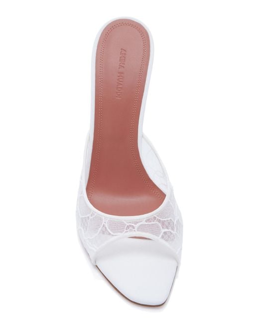 AMINA MUADDI White Alexa Lace Sandals