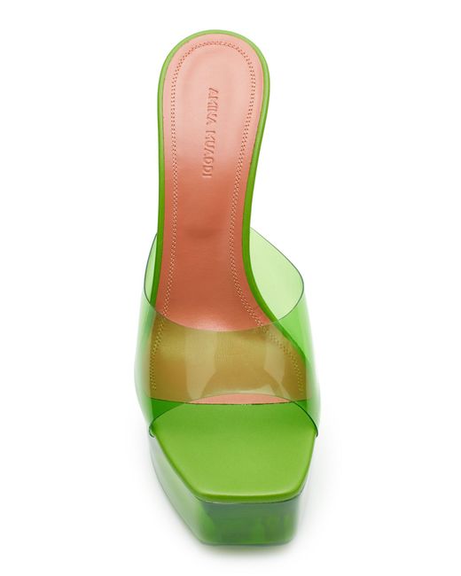 AMINA MUADDI Green Dalida Pvc Platform Sandals
