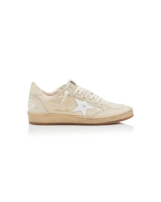 Golden Goose Women's White Ball Star Leather-trimmed Nylon Sneakers