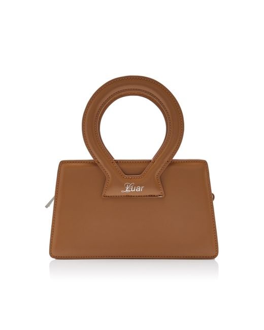 LUAR Brown Small Ana Leather Top Handle Bag