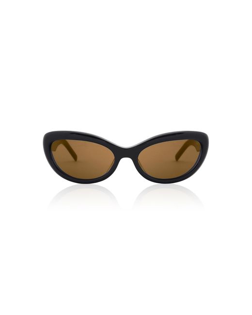 St. Agni Black 90S Square Sunglasses