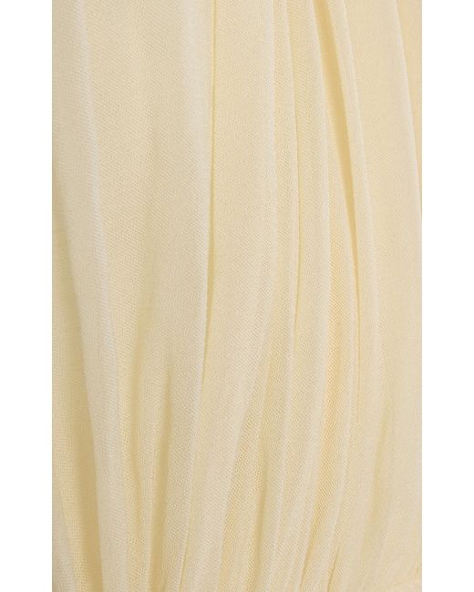TOVE Natural Devi Gathered Jersey Gown