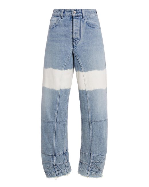 Jil Sander Blue Bleached Cropped Denim Jeans