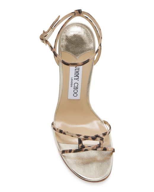 Jimmy Choo Multicolor 1998 Leopard-print Grosgrain Sandals