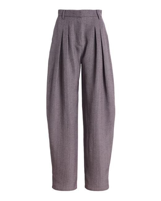 Franchise Purple Vanessa Silk-Blend Pants