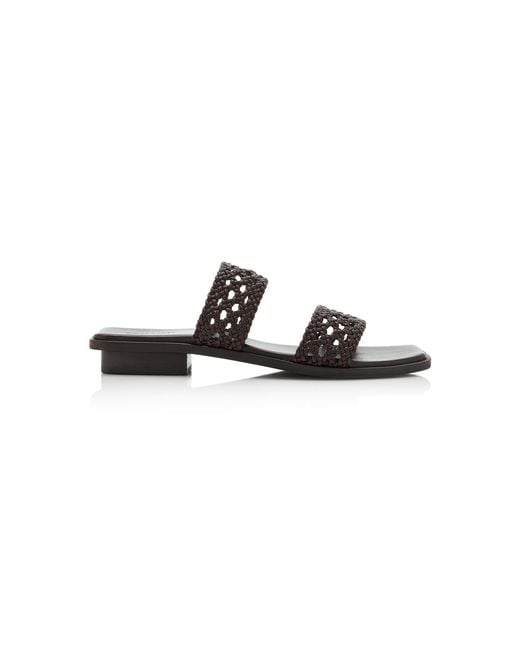 Bembien Black Exclusive La Isla Paloma Woven Leather Sandals