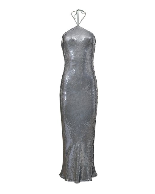 Francesca Miranda Gray Aurora Sequined Dress