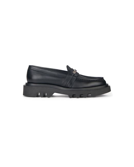 Givenchy Black Elba Logo-detailed Leather Loafers