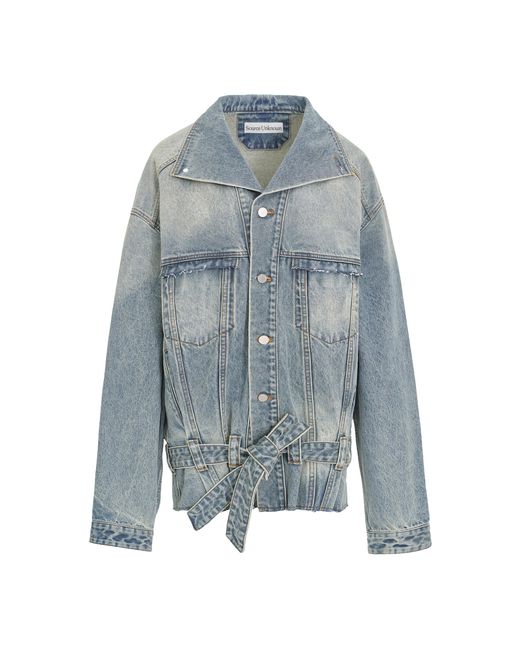 Source Unknown Blue Zahara Denim Bomber Jacket