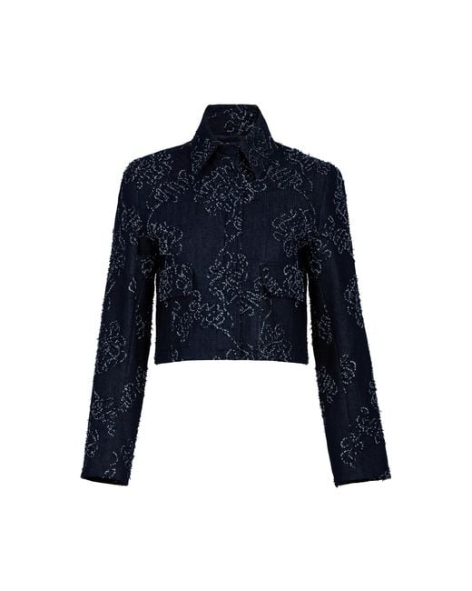 Silvia Tcherassi Blue Zulma Cotton-Blend Jacket