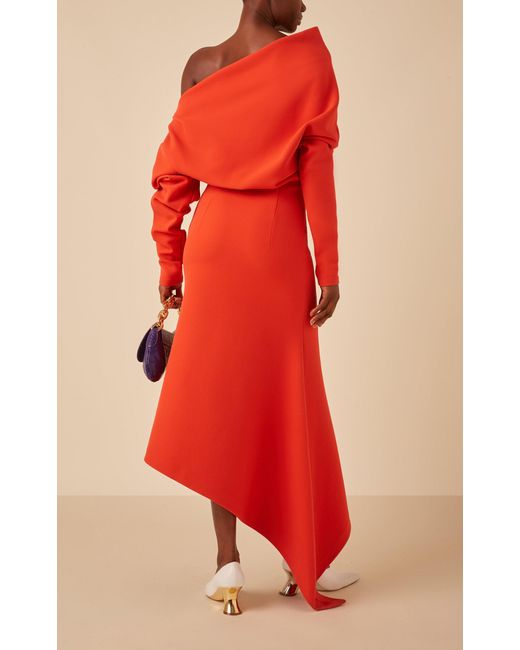 awake mode asymmetric dress A.W.A.K.E. MODE Off Shoulder Asymmetric Dress