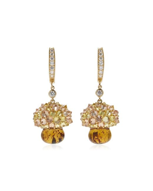 Anabela Chan Metallic Amber Virosa Earrings