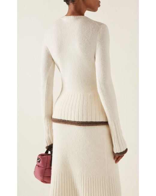 Moncler White Wool & Alpaca Jumper