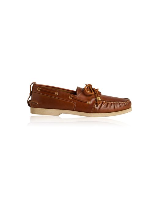 Golden Goose Deluxe Brand Brown Boat Leather Loafers