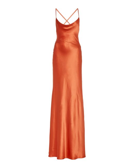 Galvan Orange Serena Dress