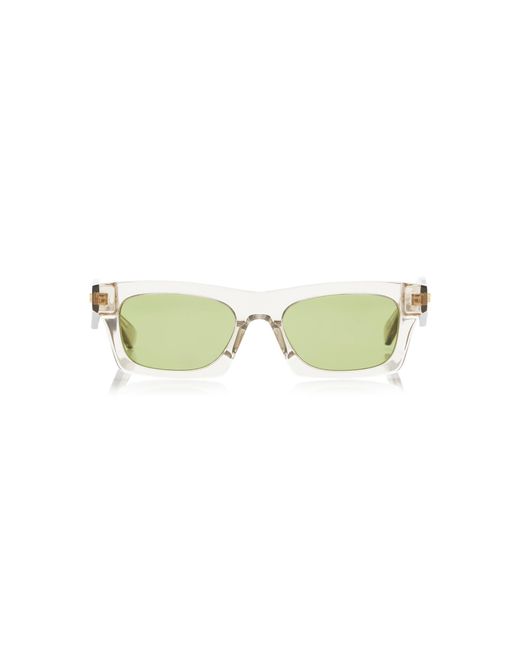 Bottega Veneta Green Square-Frame Acetate Sunglasses