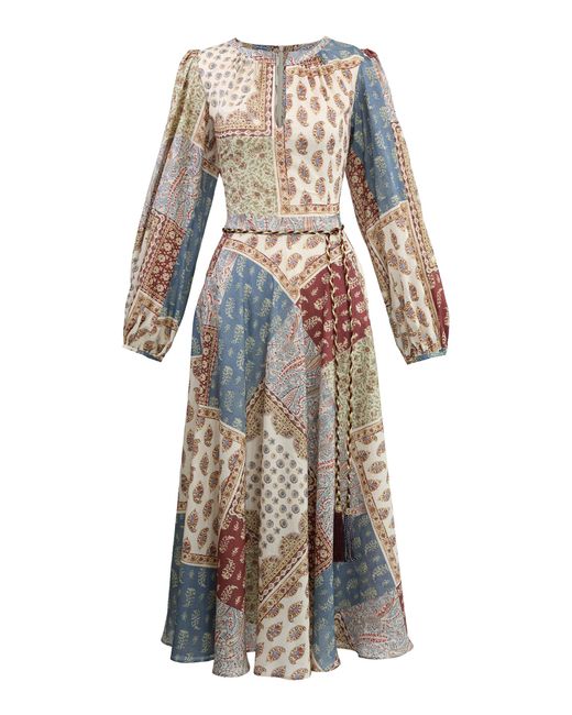 Lena Hoschek White Bazaar Cotton Midi Dress
