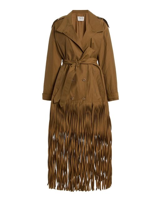 Twp Natural Fringe Benefit Cotton-Blend Trench Coat