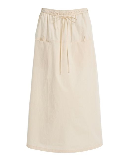 Deiji Studios Natural Loop Pocket Cotton Maxi Skirt