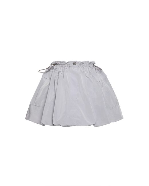 Marni Gray Drawstring Woven Skirt