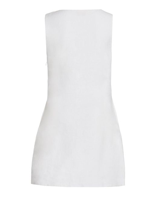 Posse White Exclusive Alice Linen Mini Dress