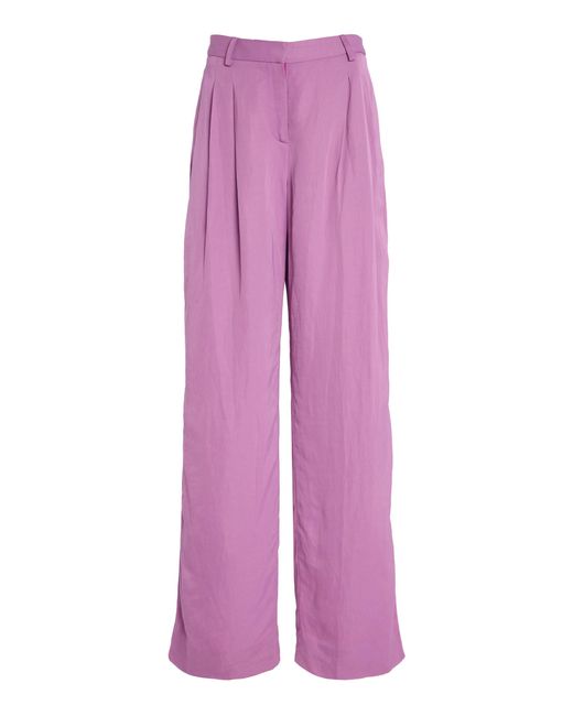 Twp Purple Sulli Pleated Straight-Leg Trousers