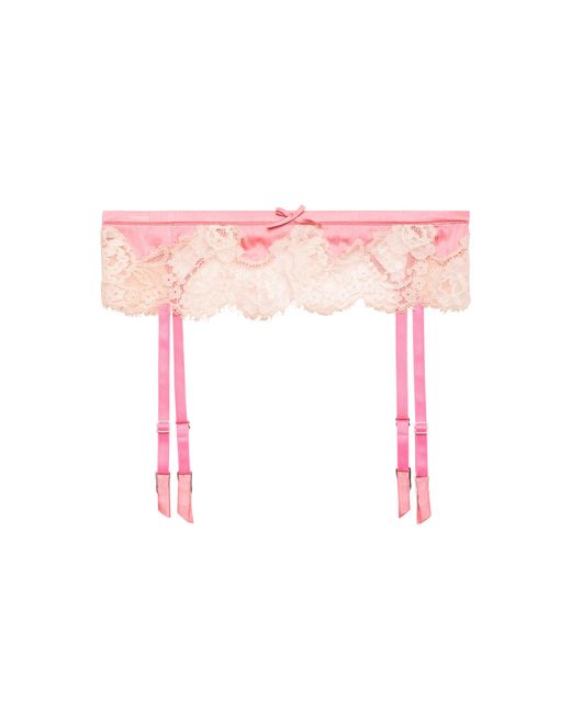 Fleur du Mal Pink Juliet Lace Garter