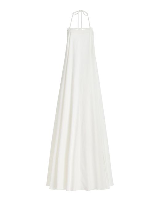 ANDREA IYAMAH White Essi Cotton Maxi Dress