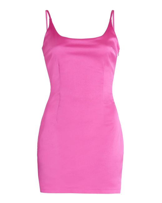 CULTNAKED Pink Hourglass Satin Mini Dress