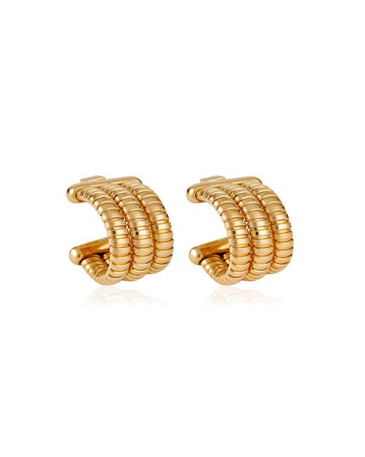 Ivi Metallic Gaia Triple Twist Hoops