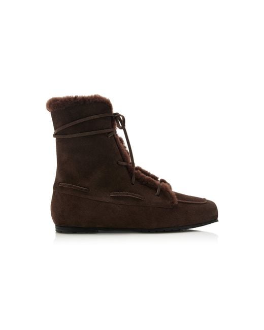 Aeyde Brown Paul Shearling Boots