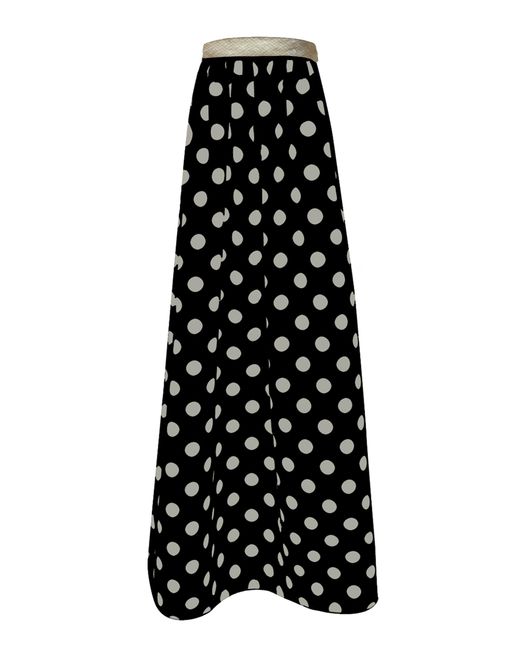 ‎Dima Ayad Black Strapless Sequined Polka Dot Dress